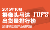 2015年10月攝像頭馬達出貨量排行榜（包含臺灣企業(yè)）