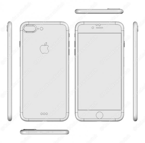 iPhone 7/7 Plus設(shè)計圖泄露