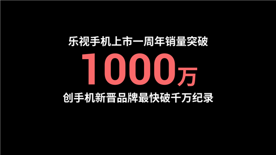 樂視手機(jī)上市一周年銷量破1000萬 崢嶸崛起創(chuàng)行業(yè)記錄