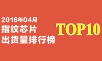 2016年4月指紋芯片出貨量排行榜