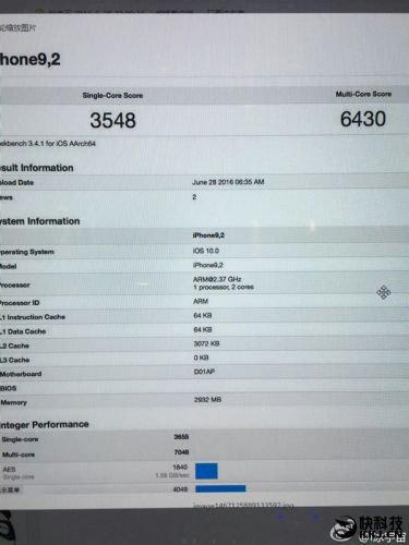 iPhone 7性能首曝光 這跑分簡直無敵了！