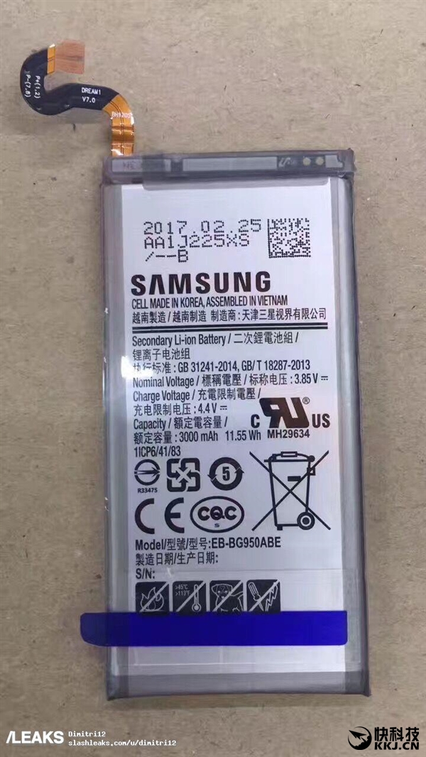 三星S8/S8+電池同時曝光:還是三星自家的天下