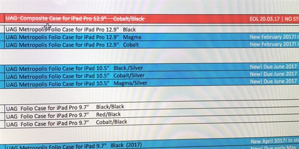 蘋果10.5寸新iPad Pro曝光：A10X處理器、窄邊