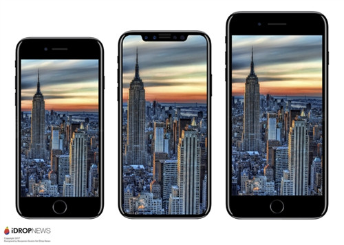 iPhone 8外形對(duì)比三星S8、iPhone 7