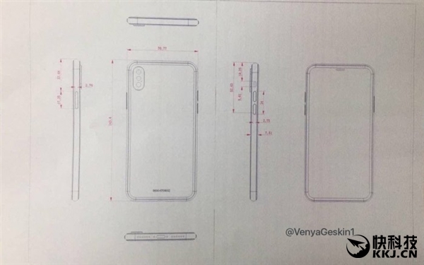 iPhone 8、7S最終版設(shè)計(jì)圖流出：正面指紋識(shí)別