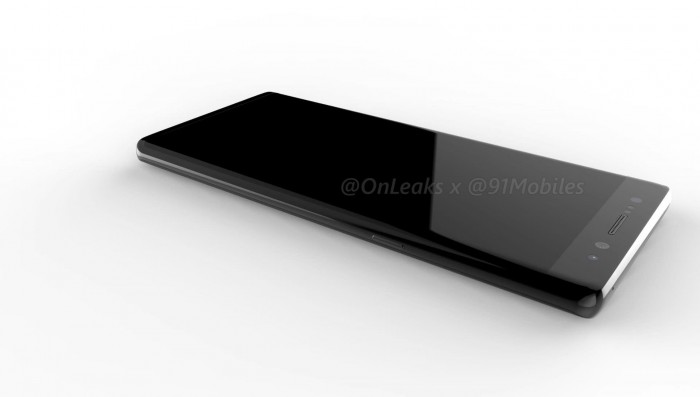Galaxy Note 8高清渲染圖曝光:指紋傳感器位于雙攝像頭右側(cè)