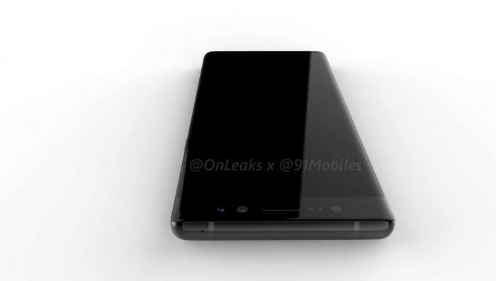 Galaxy Note 8高清渲染圖曝光:指紋傳感器位于雙攝像頭右側(cè)