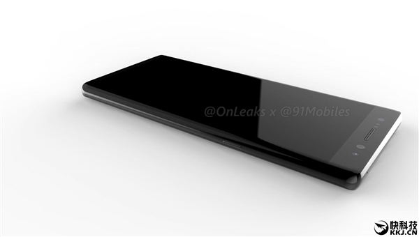 6100元！三星Note8高清3D外形照曝光：后指紋/雙攝凸起