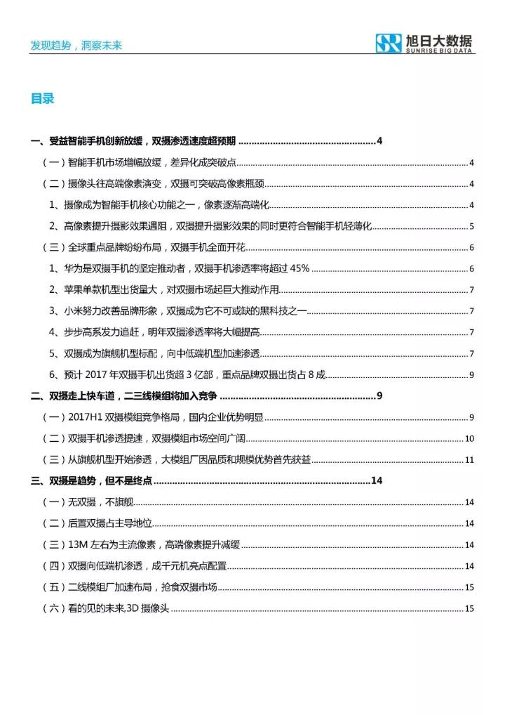 2017年雙攝市場分析報告