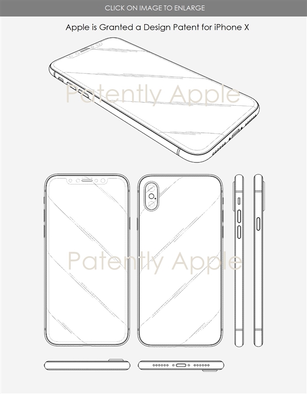 蘋(píng)果拿下iPhone X設(shè)計(jì)專(zhuān)利:“劉海屏”別輕易抄