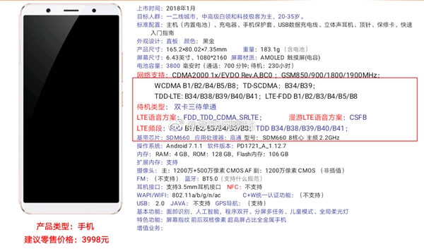 vivo X20 Plus UD詳細(xì)規(guī)格曝光:屏下指紋/驍龍660