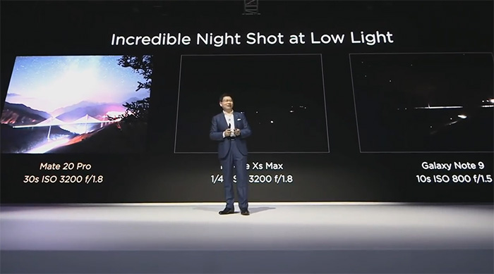三星回懟華為Mate 20發(fā)布會嘲諷：Note 9夜景不差、系統(tǒng)也不卡