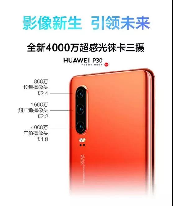 華為P30系列攝像頭供應商名單揭曉