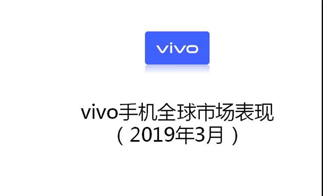 vivo手機全球市場表現(xiàn)(2019年3月)