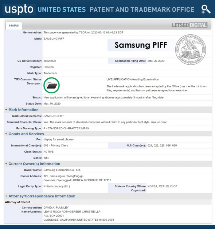三星手機(jī)屏幕即將邁入新時(shí)代？商標(biāo)Samsung PIFF獲批