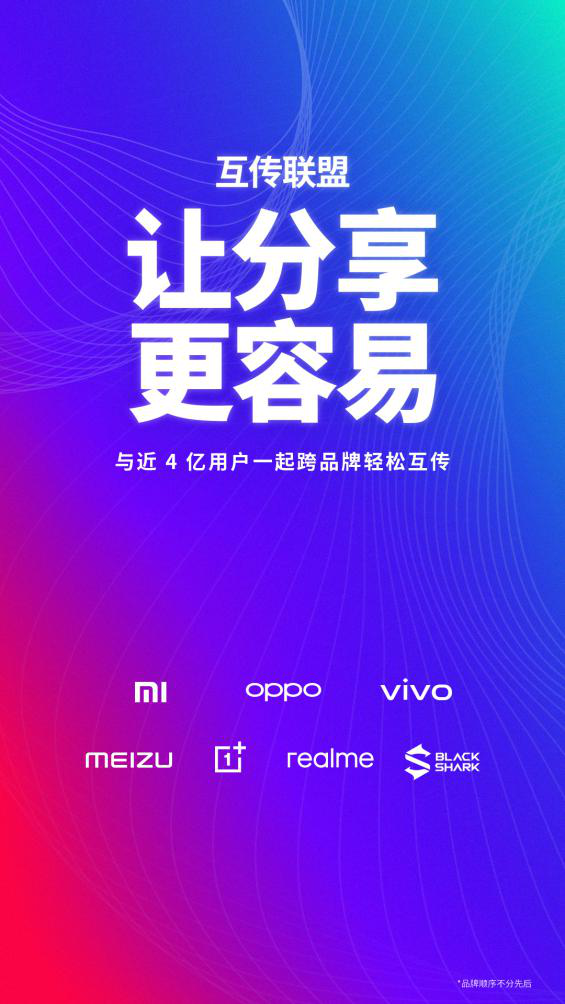 覆蓋7大手機品牌近4億安卓用戶，“互傳聯(lián)盟”讓分享更容易