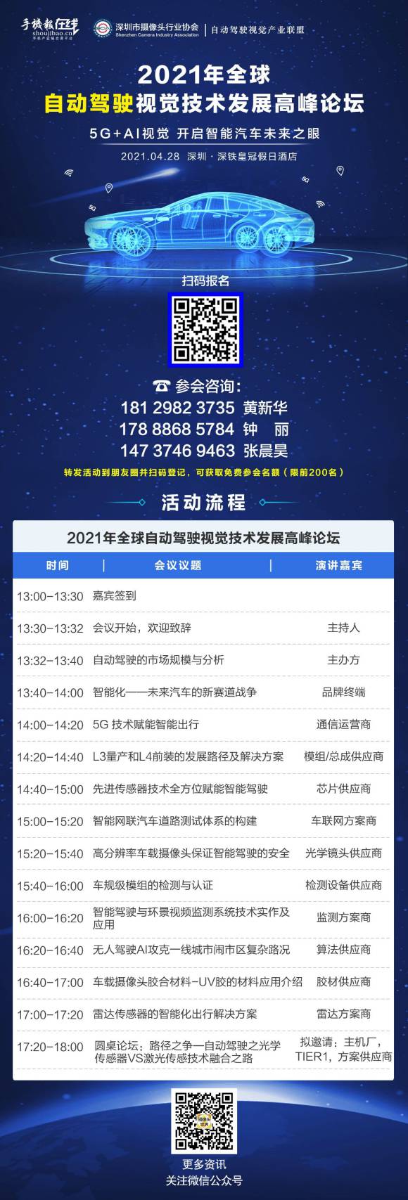 2021年全球自動(dòng)駕駛視覺(jué)技術(shù)發(fā)展高峰論壇(4月28日深圳)
